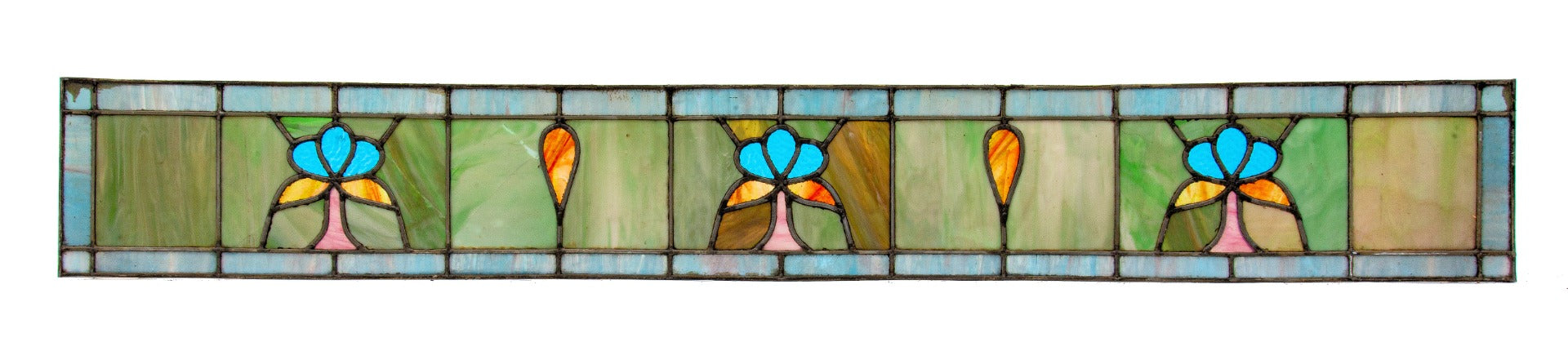 original long and narrow early 20th century craftsman style salvaged chicago bungalow transom window