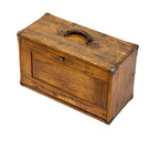 1930s original salvaged chicago american solid oak wood compartmentalized factroy machinist tool chest