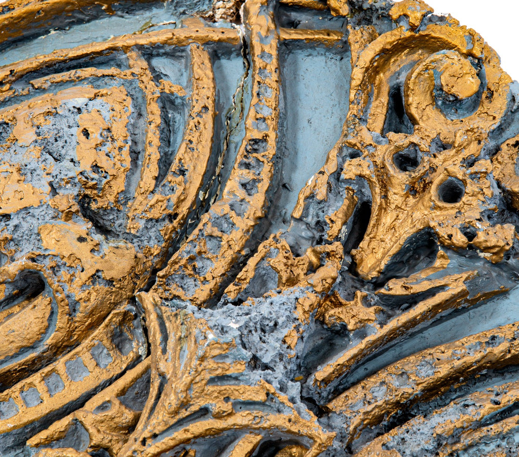 original sullivanesque painted exterior staff panel salvaged from william wells's edward h. graham residence