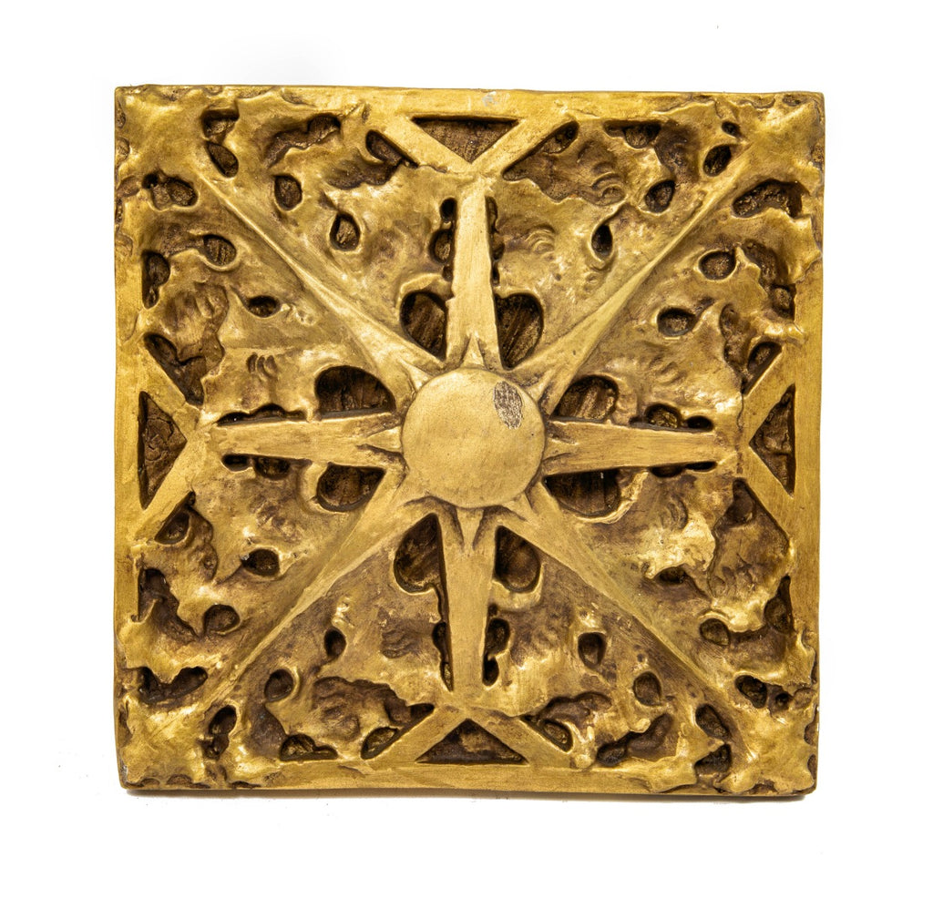 historically important frank lloyd wright-designed cast plaster arch panel inset recast from adler and sullivan's pilgrim baptist church