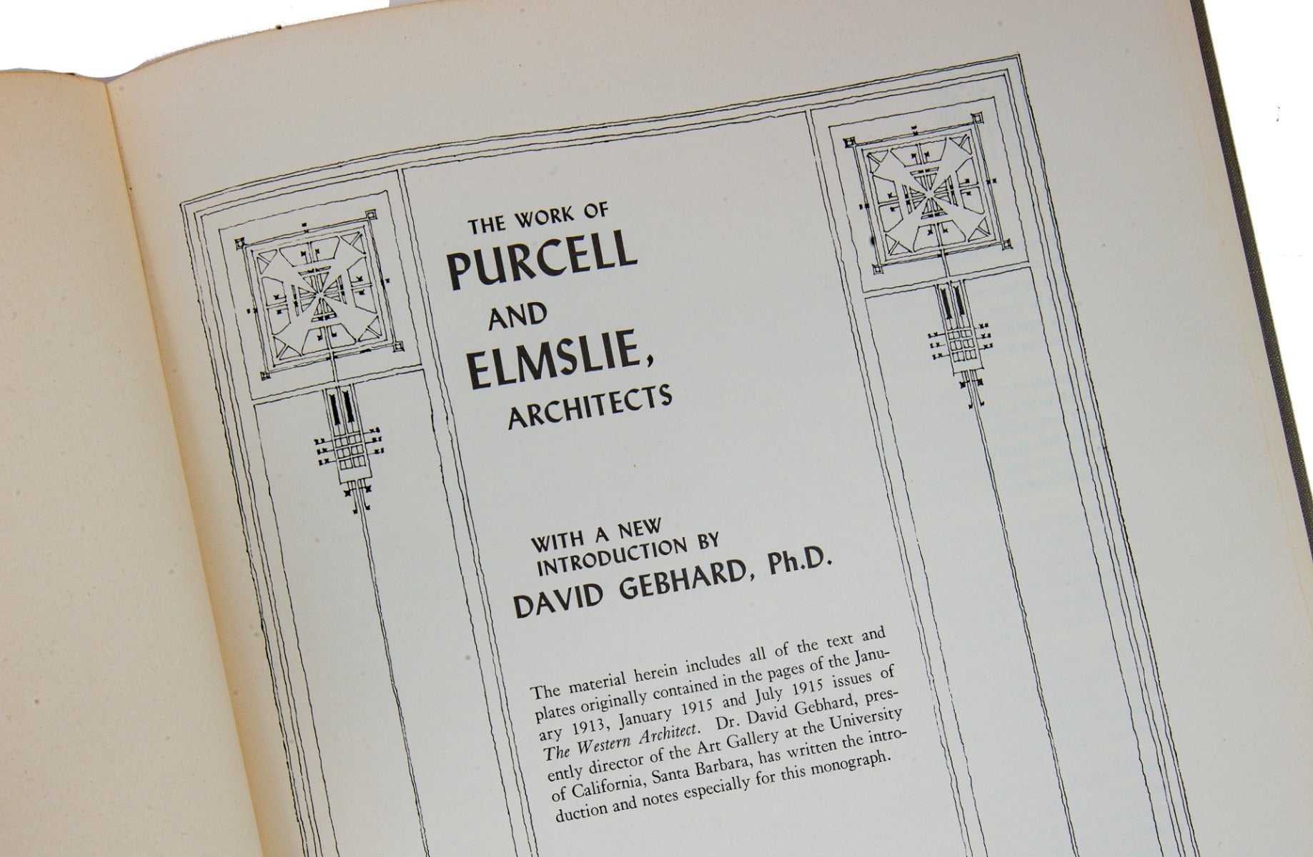 out-of-print hardbound david gebhard's the work of purcell and elmslie, architects