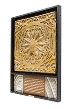 rare museum-quality 1961 world book encyclopedia custom shadowbox-framed schiller building theater plaster starpod with placard, plaque, and richard nickel images