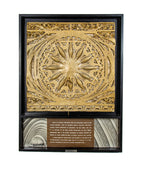 rare museum-quality 1961 world book encyclopedia custom shadowbox-framed schiller building theater plaster starpod with placard, plaque, and richard nickel images