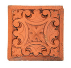 original 1889 ornamental red slip terra cott block salvaged from la crosse post office during its demolition in 1977