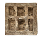 unusual early sullivanesque 1880s chicago "gray body" terra cotta block with centrally located ring salvaged from a train station