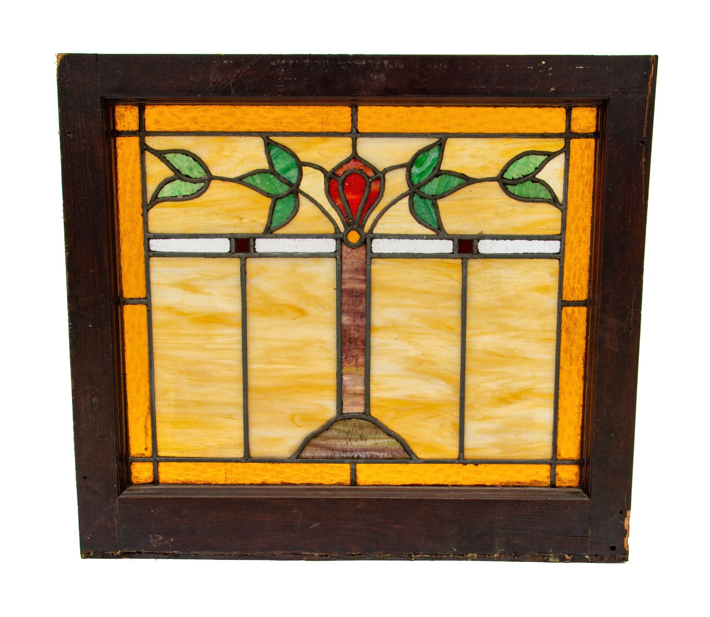 one of two matching salvaged chicago 1915-1920 original foster-munger bungalow transom window