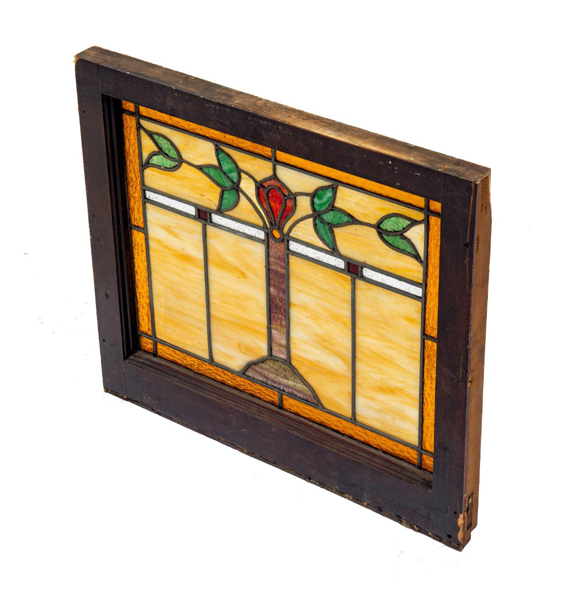 one of two matching salvaged chicago 1915-1920 original foster-munger bungalow transom window