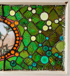 stunning 1880s original museum quality high victorian-era residential transom window bedecked with several faceted jewels