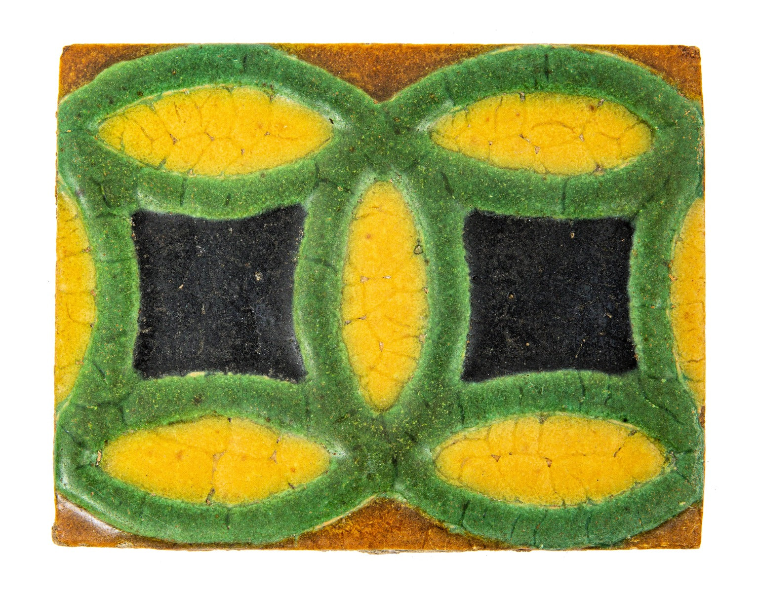 exceptionally rare claude bragdon-designed polychromed glazed gruby tile salvaged from the new york central train station in new york