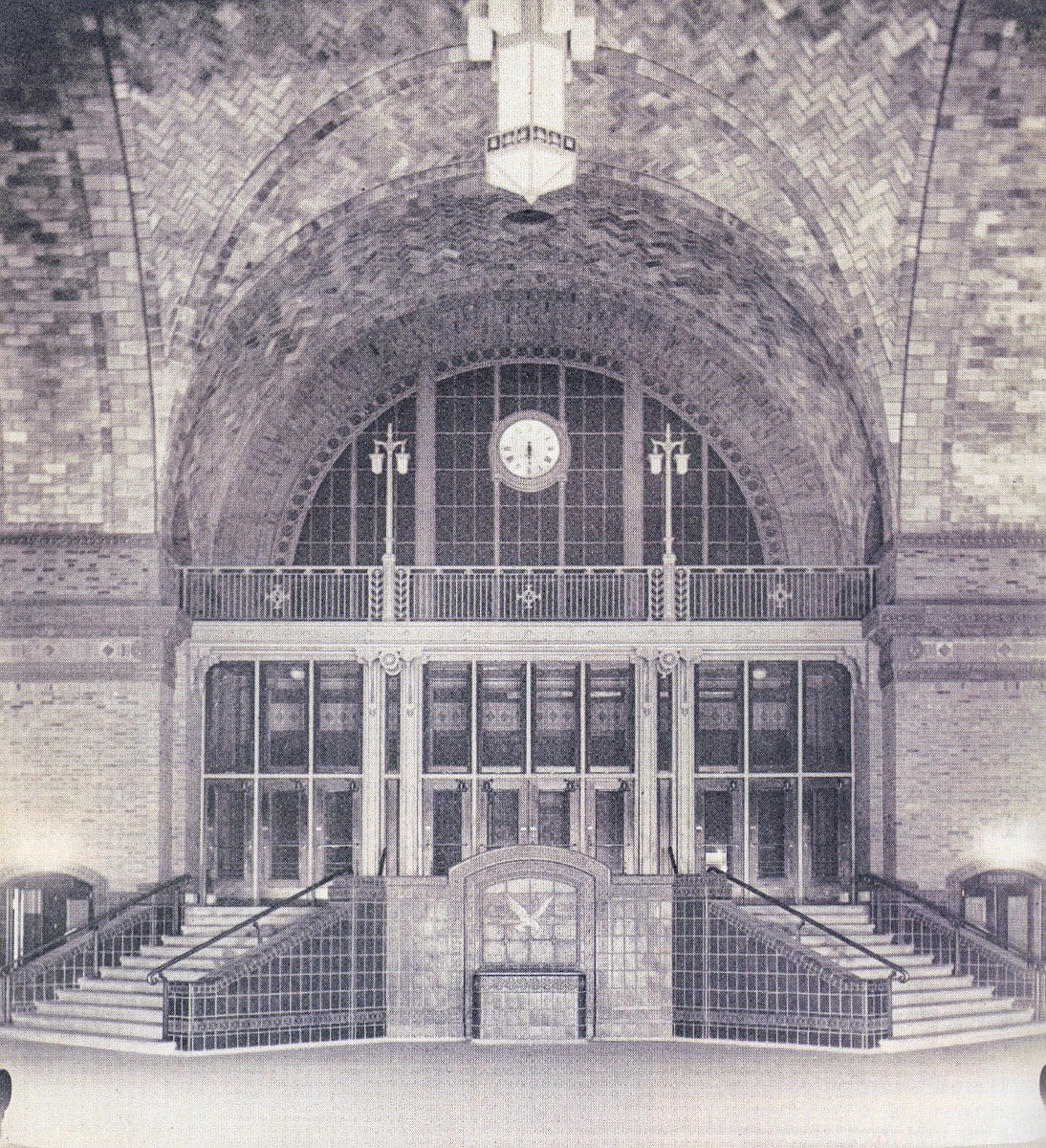 exceptionally rare claude bragdon-designed polychromed glazed gruby tile salvaged from the new york central train station in new york