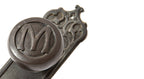 original john wellborn root-designed ornamental cast iron monadnock building doorknob and backplate
