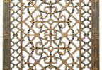 historically important solid bronze victorian-era floor grille or grate salvaged from henry ives cobb's chicago historical society building
