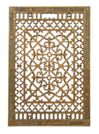 historically important solid bronze victorian-era floor grille or grate salvaged from henry ives cobb's chicago historical society building