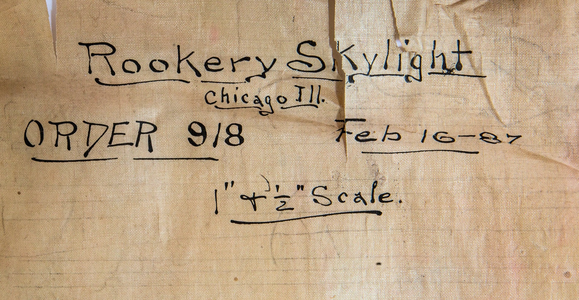 museum-quality 1887 rookery building skylight architectural drawing from the office of burnham and root
