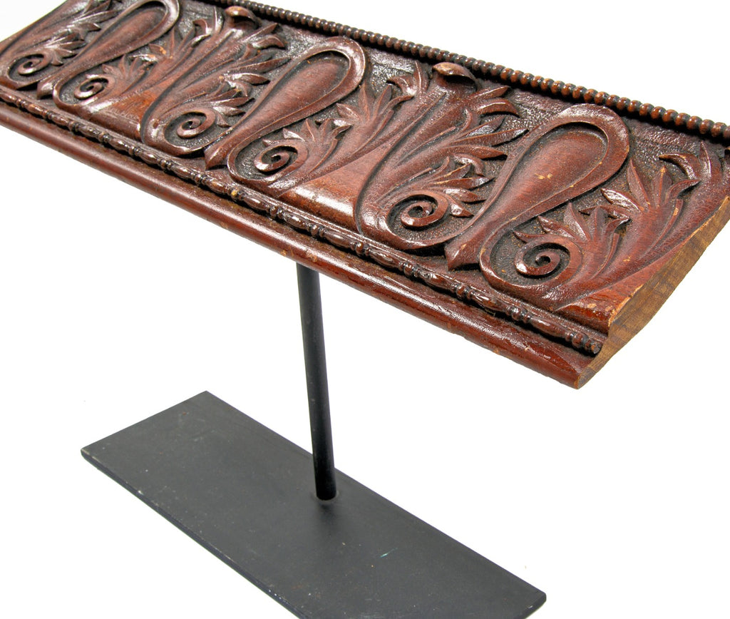 henry ives cobb-designed original 1893 carved mahogany wood panel from chicago athletic association building