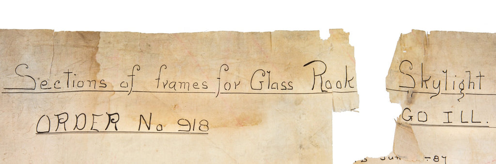 1887 original burnham and root ink linen drawing for rookery building skylight framing