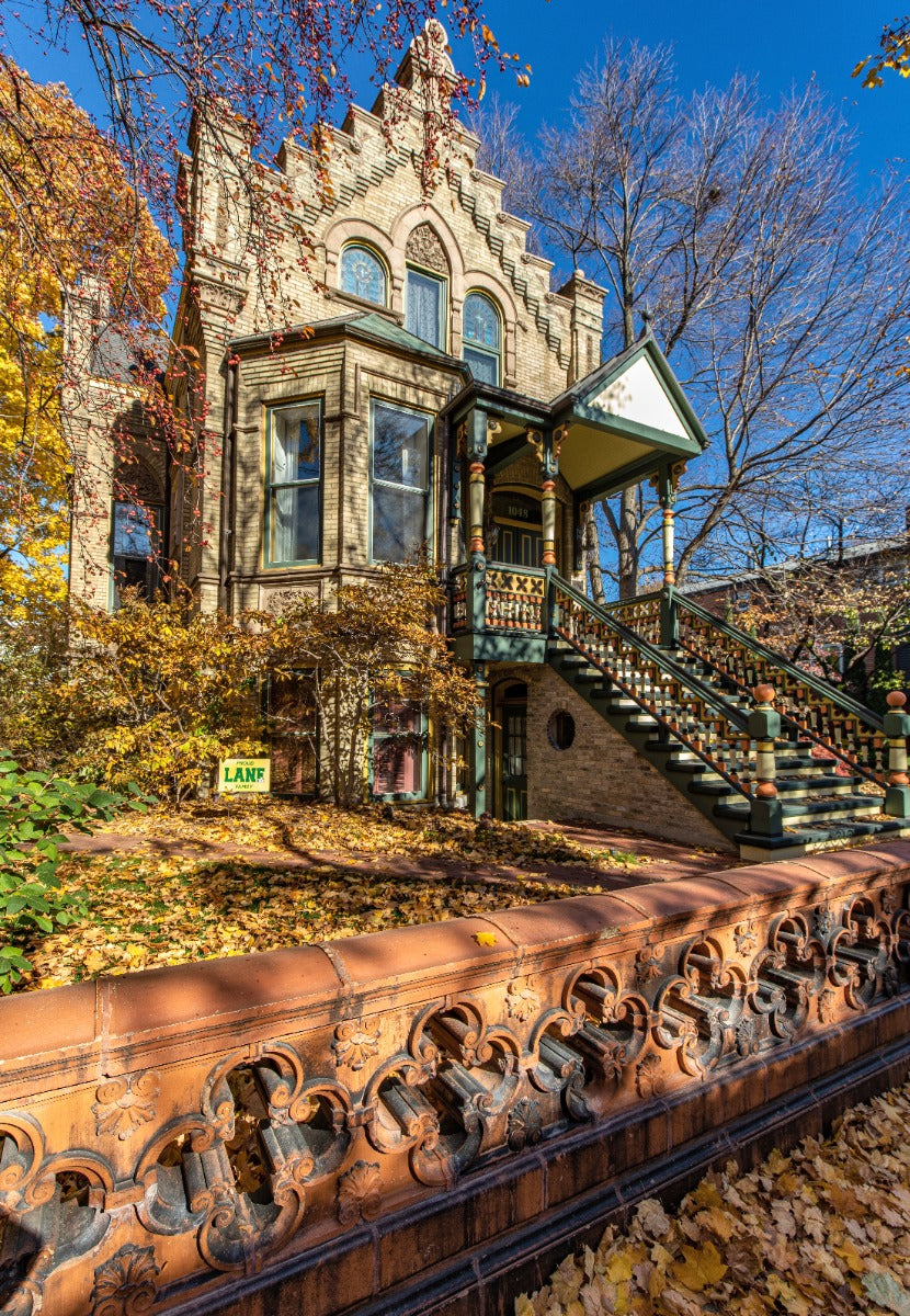 historically important gothic style 19th century original henry rohkam house exterior terra cotta fence assembly