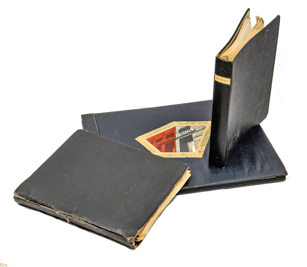 original historially important richard nickel scrapbooks on salvage, institute of design, and adler and sullivan book drafts