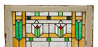 one of two matching early 20th century strongly geometric interior residential salvaged chicago art glass windows