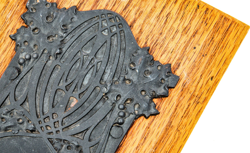 original louis h. sullivan-designed ornamental cast iron customized union trust building doorknob and backplate