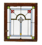 one of three matching exceptional salvaged chicago bungalow art glass windows by eberhardt & company