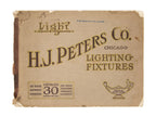 original h.j. peters and company 1914 chicago lighting fixture company catalog