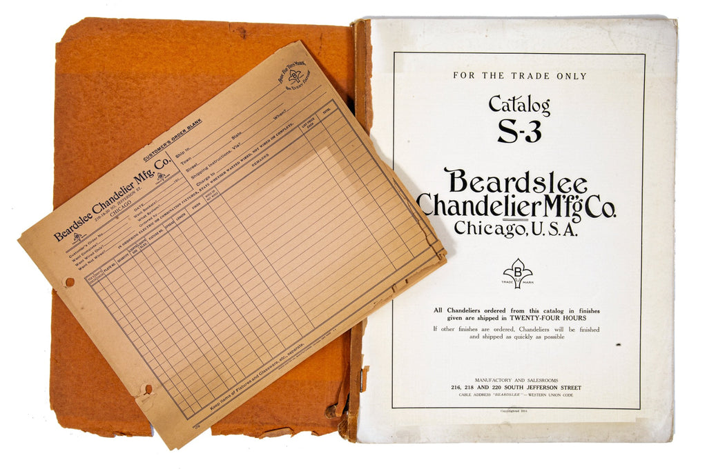 rare early 20th century softbound profusely illustrated saddle-stitched beardslee lighting "s-3" catalog