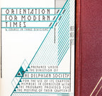 bruce goff-designed three-volume set entitled "orientation for modern times" prepared by delphian society