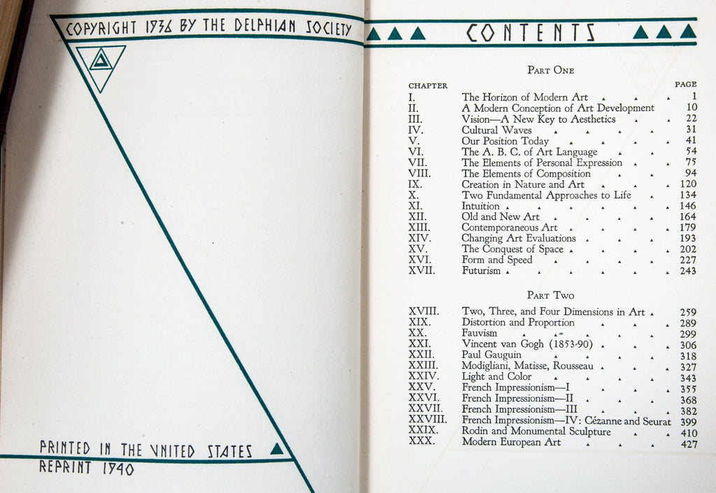 bruce goff-designed three-volume set entitled "orientation for modern times" prepared by delphian society