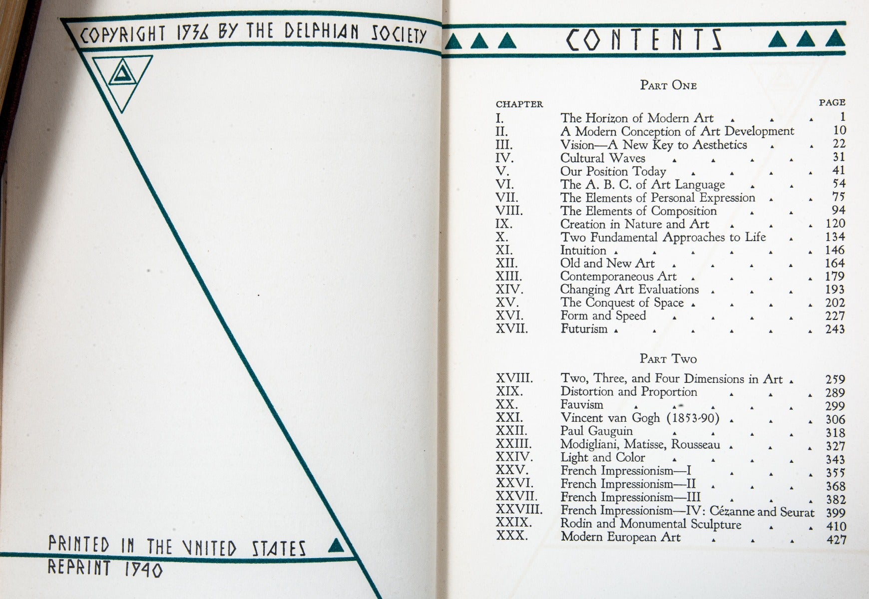 bruce goff-designed three-volume set entitled "orientation for modern times" prepared by delphian society