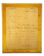 exceptionally rare original historically important 1887 william h. winslow hand-written letter from harris and winslow company