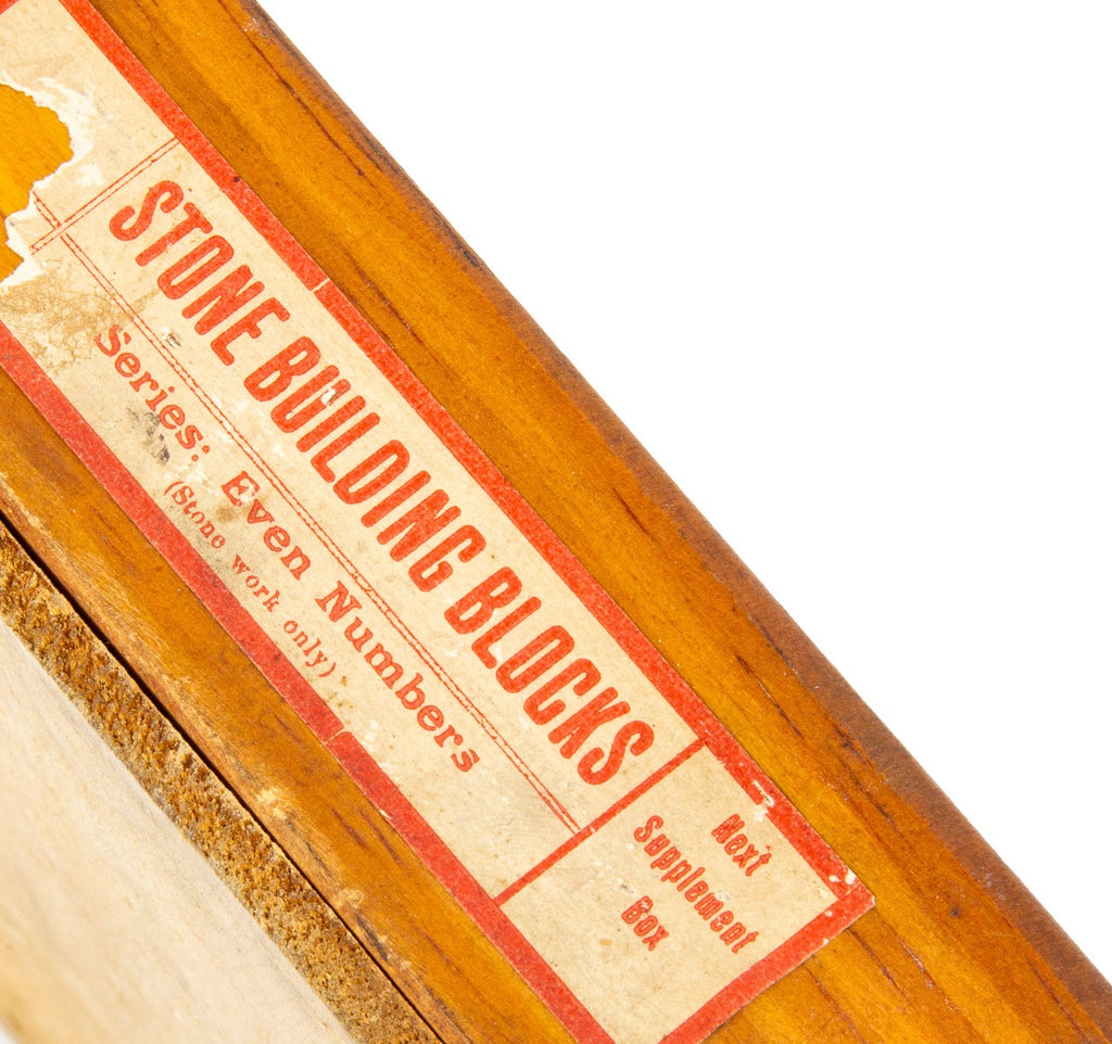 hard to find late 19th century richter's comet stone building block set with box