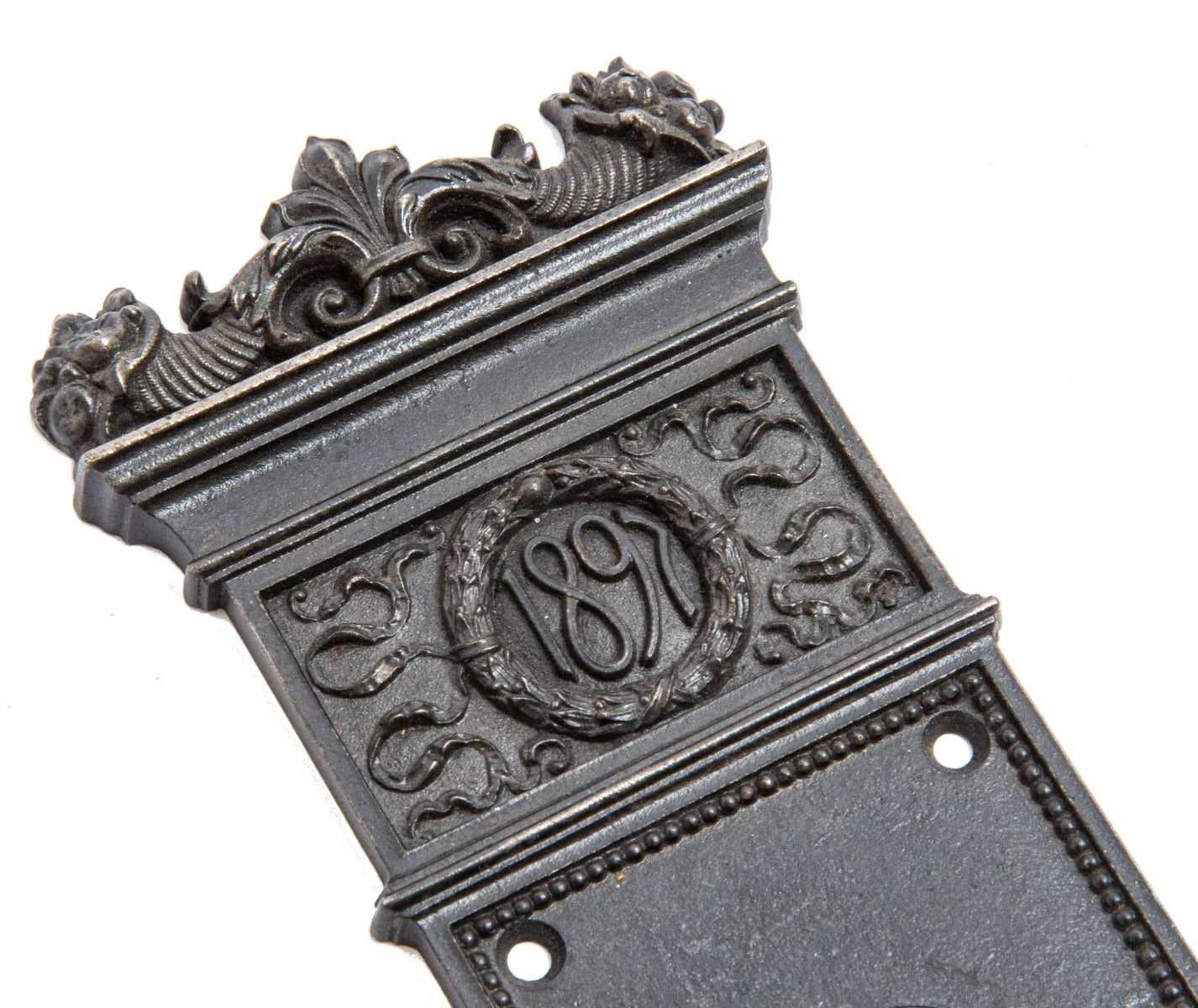 original yale and towne custom-designed downtown st. louis 1897 century building office door hardware