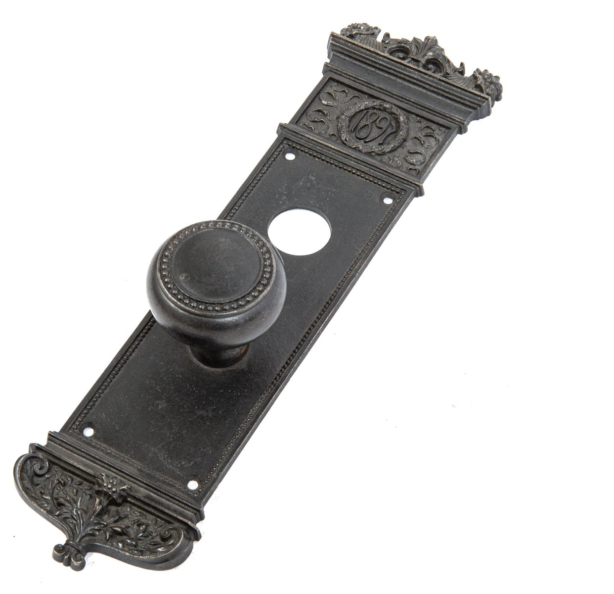 original yale and towne custom-designed downtown st. louis 1897 century building office door hardware
