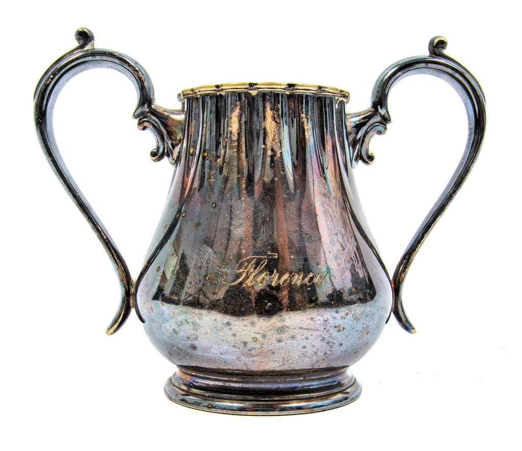 original 1881 pullman district hotel florence sterling silver waste bowl with lightly incised hotel name