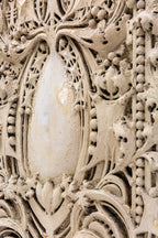 original claude and starck-designed exterior cast plaster "sullivanesque" panel salvaged from the 1911 carnegie library in rochelle, ills