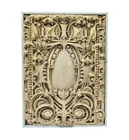 original claude and starck-designed exterior cast plaster "sullivanesque" panel salvaged from the 1911 carnegie library in rochelle, ills