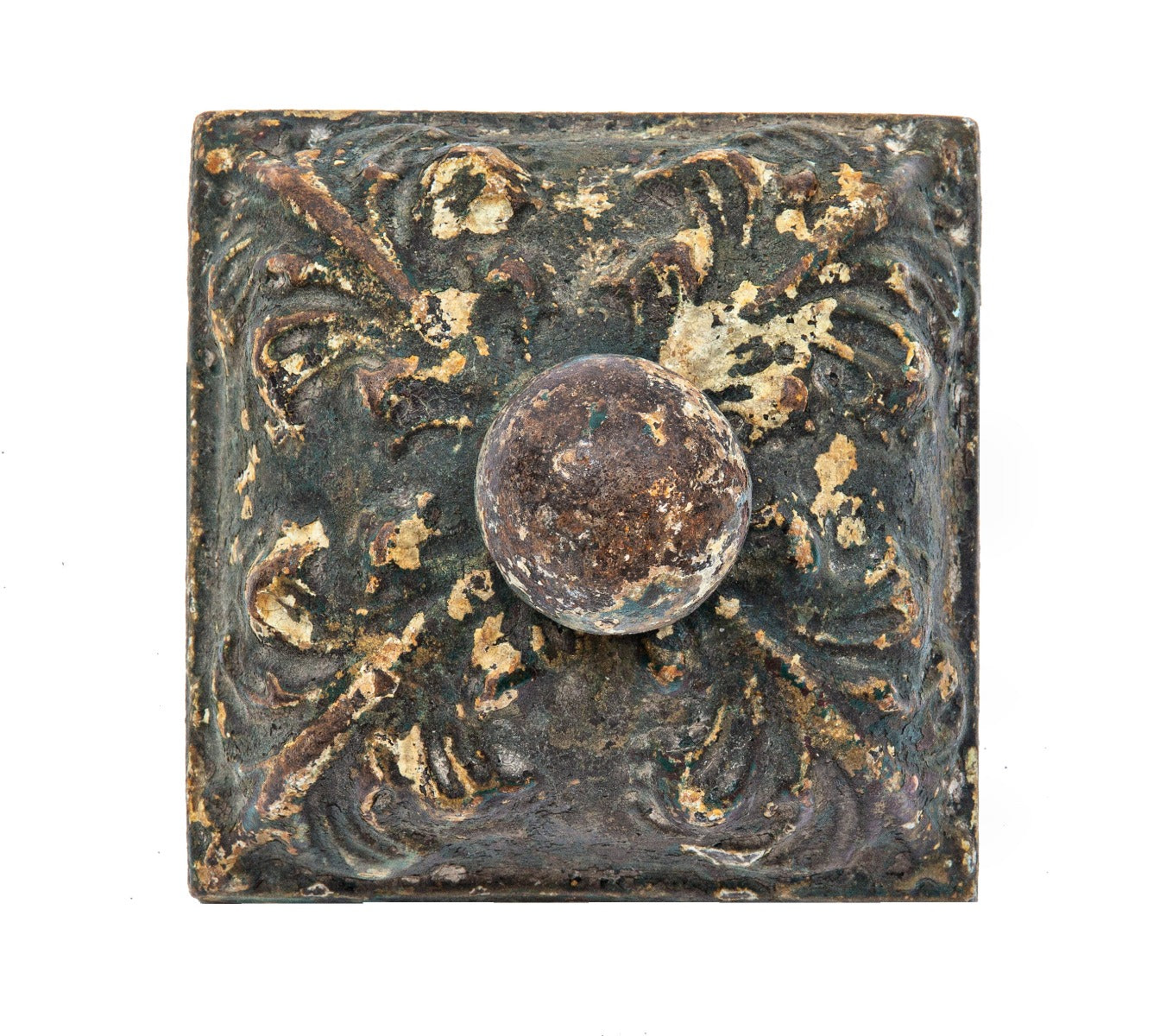 original 1894 winslow brothers cast iron adler and sullivan chicago stock exchange interior newel post bottom finial