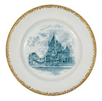 late 19th or early 20th century souvenir plate of h.h. richardson's trinity church in boston