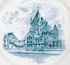 late 19th or early 20th century souvenir plate of h.h. richardson's trinity church in boston