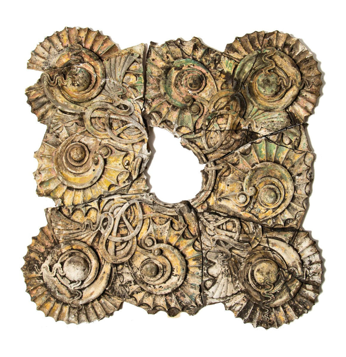 original 1885 largely intact louis h. sullivan-designed cast plaster louis frank house interior cast plaster ceiling medallion