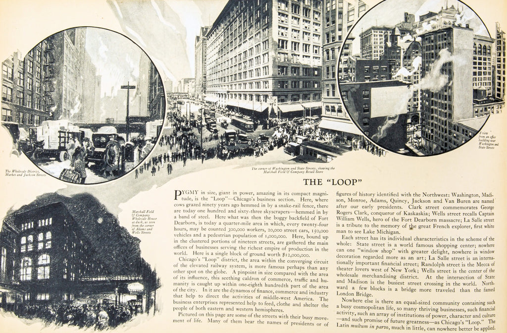 rare 1921 oversized profusely illustrated "chicago the great central market" as presented by marshall field and company