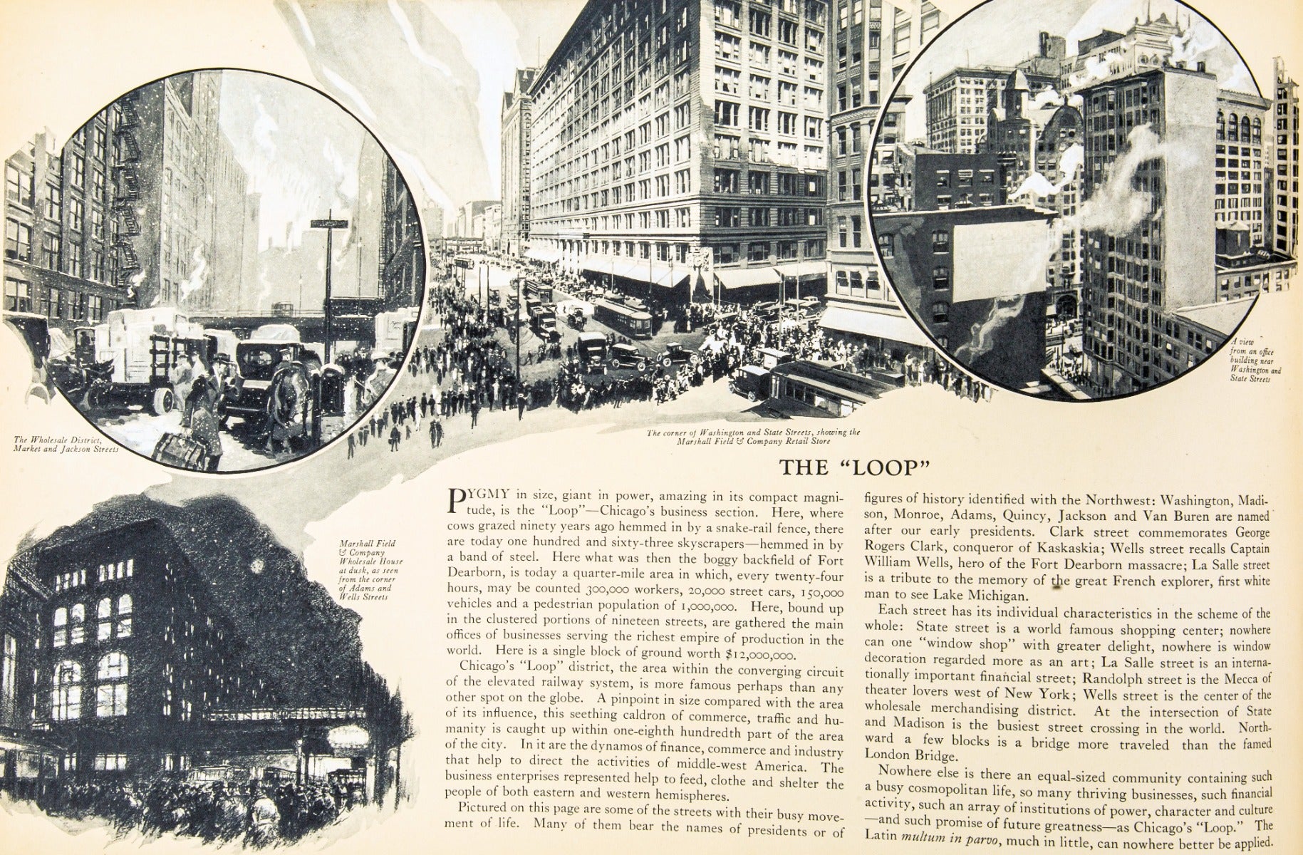 rare 1921 oversized profusely illustrated "chicago the great central market" as presented by marshall field and company