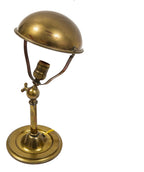 original early 20th century tilting spun brass faries table lamp with pivoting shade or reflector