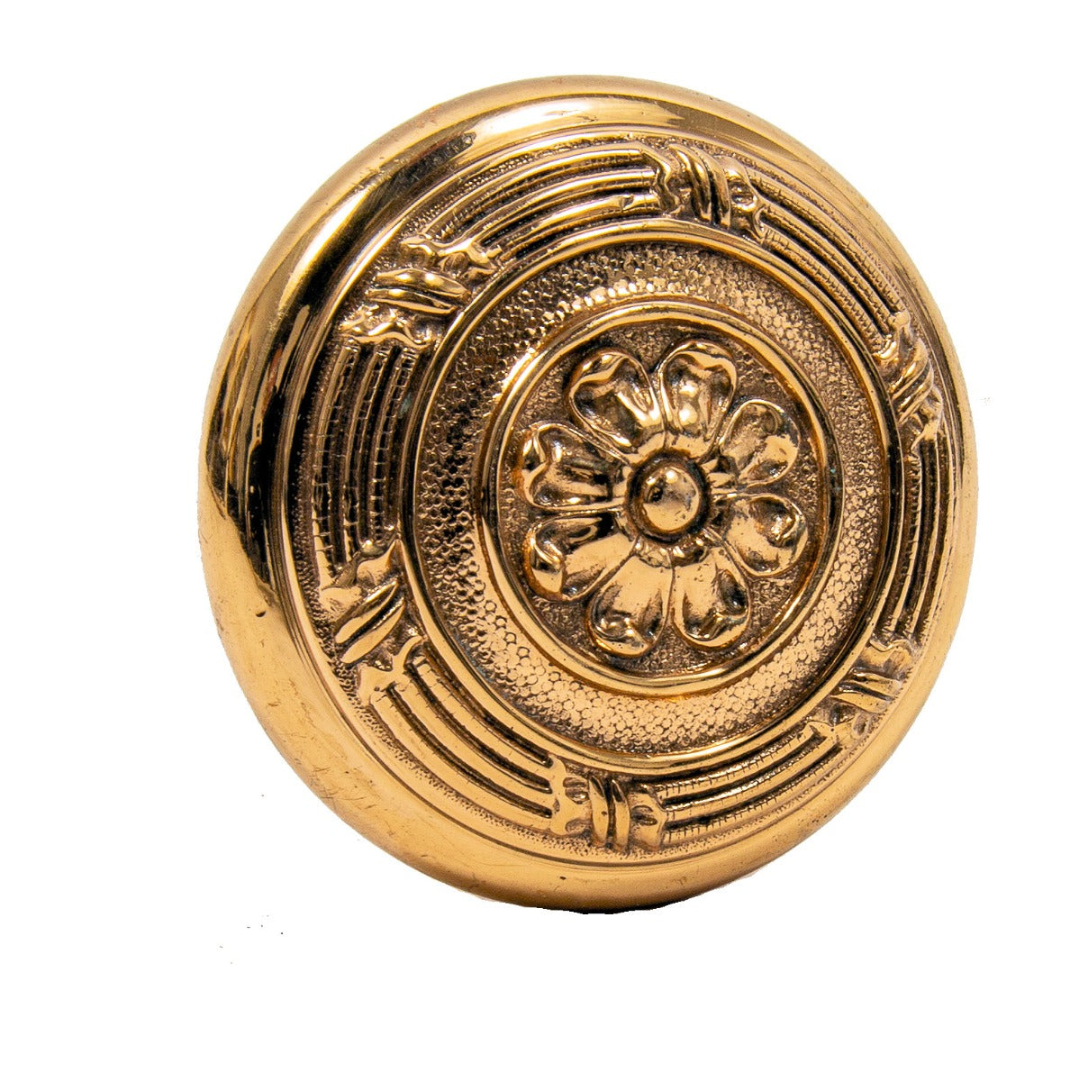 original custom-designed ornamental cast bronze doorknob from  léon eugène arnal's foshay tower located in minneapolis