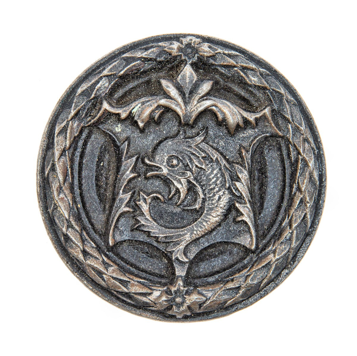 original charles b. atwood-designed custom emblematic 1896 fisher building doorkknob for d. h. burnham & company