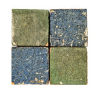 rare pond and pond exterior green and blue grueby tile module salvaged from the home for self-supporting women (1908)