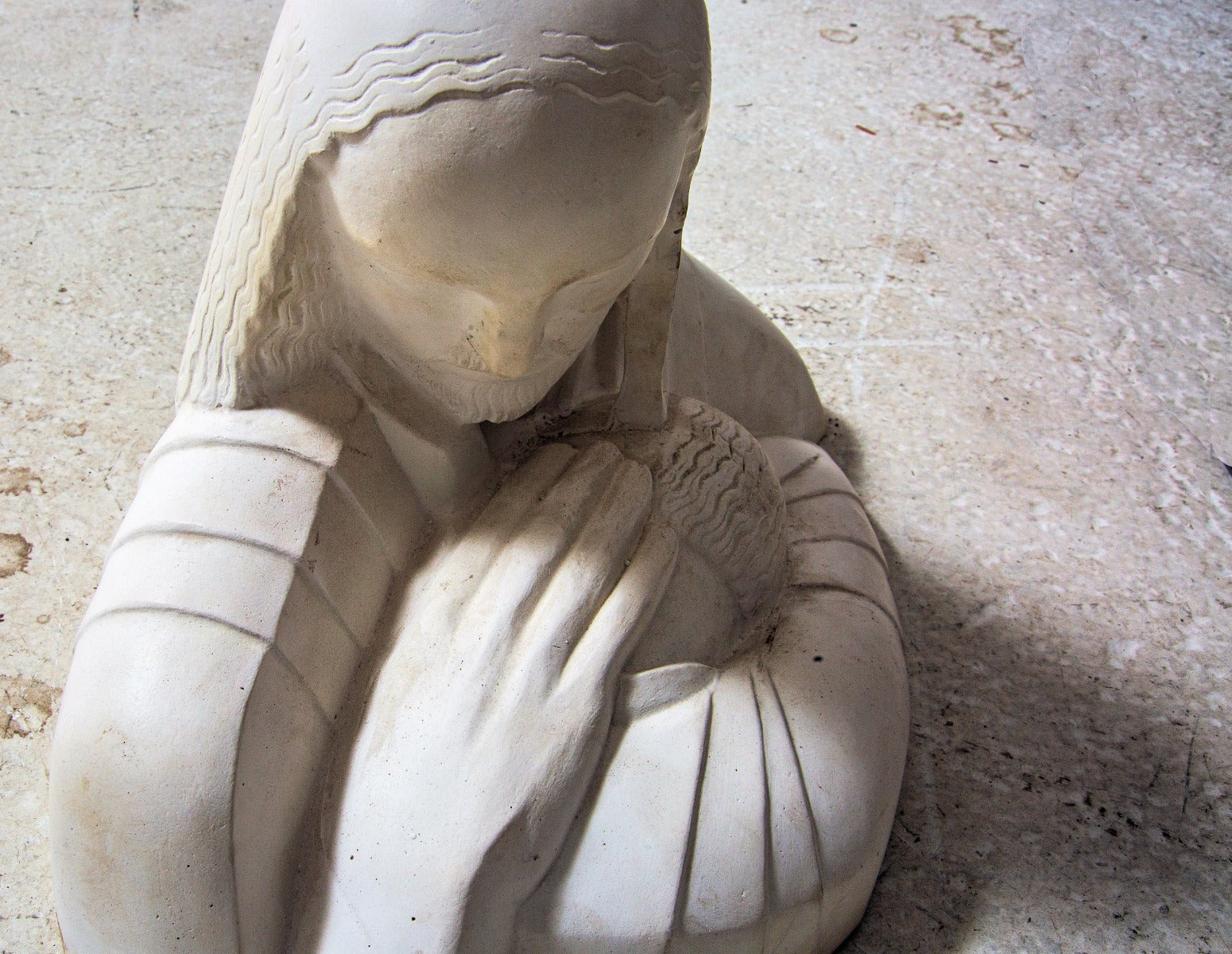 faithful recast of an original alfonso iannelli sculpture bust of christ with child