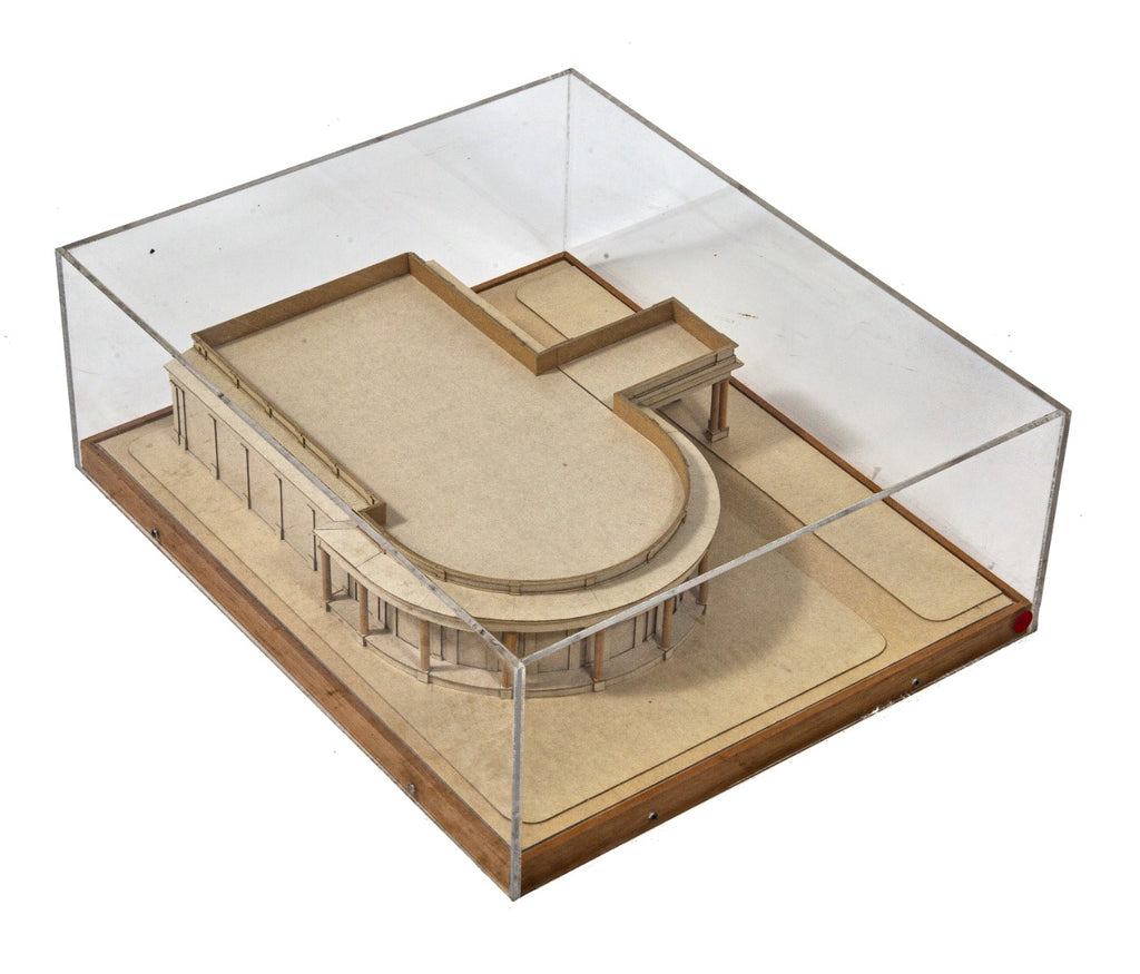 original 1985-1986 stanley tigerman-designed cased hard rock cafe chicago architectural model