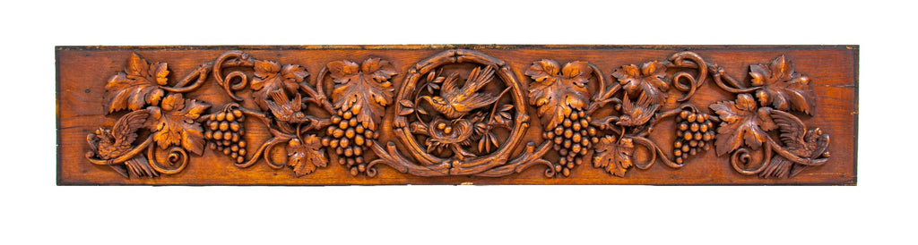 exceptional all original 1890s interior chicago mansion hand-carved oak wood entrance door frieze panel